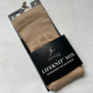 Capezio Lifeknit Sox Nude Dance Socks Size XL12 -13 Made in Italy New